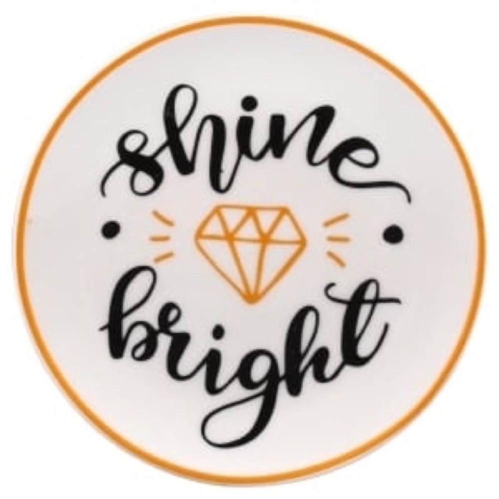 Shine Bright Inspirational Ceramic Trinket Tray NWT - Picture 3 of 3